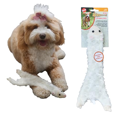 SPOT Skinneeez Crinklers Lamb - Stuffing-Free Dog Toy with Crinkle & Squeaker Sounds, Durable for Moderate Chewers, Tug Toy for Small Dogs & Puppies, 14in - style: Small Lamb
