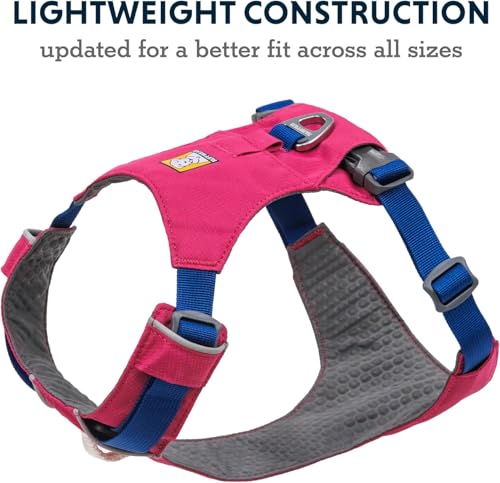 Ruffwear, Hi & Light, Everyday Lightweight Dog Harness, Trail Running, Walking, Hiking, All-Day Wear, Alpenglow Pink, Small - color: Alpenglow Pink, size: Small