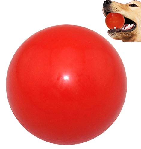 Sunglow Durable Dog Ball for Chewing & Training, Tough Indestructible Dog Chew Toy, Solid Rubber Bouncy Ball, Cleans Your Dog's Teeth & Improves Mental Health