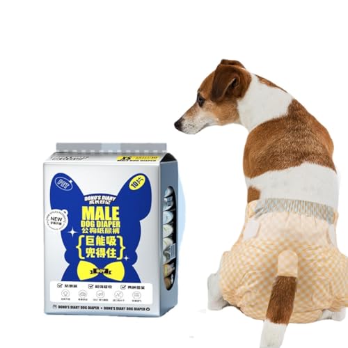 Dog Diapers Male, 10 Count Male Dog Diapers Disposable -Super Thin Diapers High Absorbent Belly Bands for Dogs (S,Female) - size: S