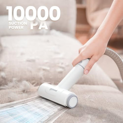 Pecute 7-in-1 Dog Grooming Vacuum & Dryer for Heavy Shedding | 10000Pa suction, adj suction & temp, home & salon use, 55dB low noise, 1.7L dust cup, reduces flying hair, easy cleanup