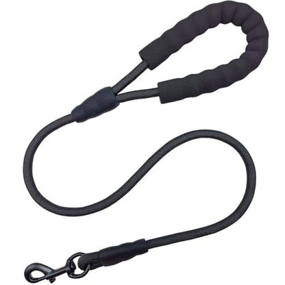 3FT Rope Leash for Medium Large Dogs, Comfortable Padded Handle Classic Dog Leash