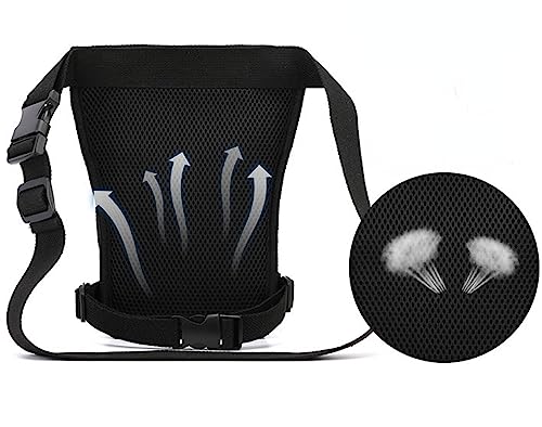 Drop Leg Bag Outdoor Waist Pack for Men Women Tactical Military Motorcycle Bike Cycling Multi-Pocket Waist Fanny Pouch Travel Hiking Climbing Thigh Bag Pocket - color: Black