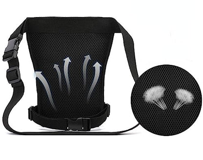 Drop Leg Bag Outdoor Waist Pack for Men Women Tactical Military Motorcycle Bike Cycling Multi-Pocket Waist Fanny Pouch Travel Hiking Climbing Thigh Bag Pocket - color: Black
