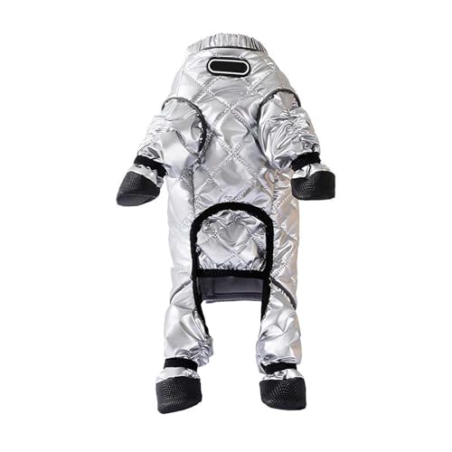 Dog Winter Coat, Waterproof Insulated Full Body Suit with Attached Boots for Small Medium Dogs, Outdoor Reflective Cold Weather Pet Coats (Small) - size: Small