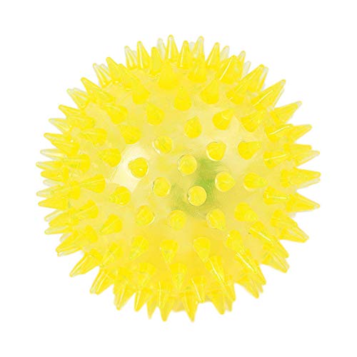 Zerodis Light Balls Flashing Elastic Ball, Glowing Pet Spiny Ball Light Up Spiky Dog Balls Interactive Pet Toys for Puppy, Cats, Dogs (a)