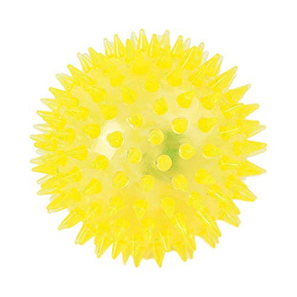 Zerodis Light Balls Flashing Elastic Ball, Glowing Pet Spiny Ball Light Up Spiky Dog Balls Interactive Pet Toys for Puppy, Cats, Dogs (a)