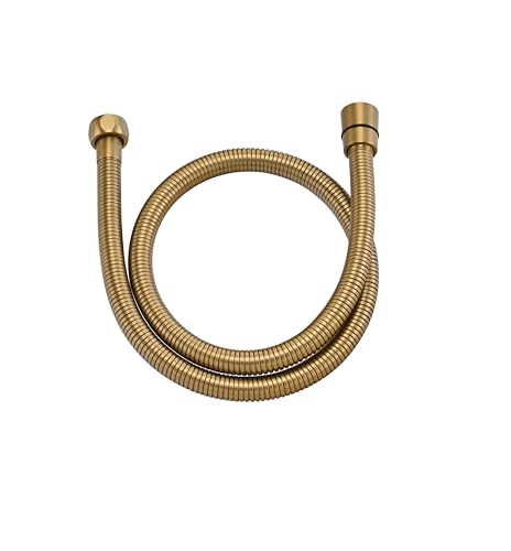23 Inches 304 Stainless Steel Shower Hose Extra Short Gold, | Handheld Shower Head Hose Replacement,Anti Winding Interface,With Brass Insert And Nut-durable ＆ Flexible Rv Shower Hose - color: Gold, size: 23 Inches