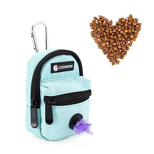 Dog Treat Pouch Dog Poop Bag Holder for Leashes, Pets Snack Container With Inner Small Bag, Puppy Supplies Perfect for Training and Walking - Hands Free Dog Waste Bag Dispenser -Dog Travel Accessories - color: Mint