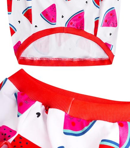 Dog Sleeveless T Shirt Fun Fruit Prints Pet Vest Shirt Soft Stretchy Summer Clothes for Large Dogs Boys Girls Clothes (X-Large,Watermelon) - color: Watermelon, size: XL