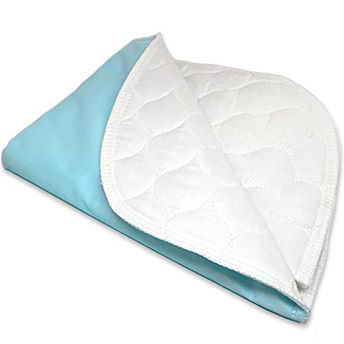 RMS Ultra Soft 4-Layer Washable and Reusable Incontinence Bed Pad - Waterproof Bed Pads, 34"X36" with Two 18" Flaps - size: 34 x 36 Inch with Flap