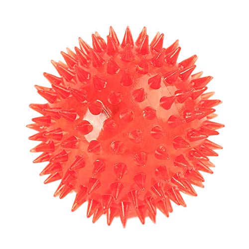 Zerodis Light Balls Flashing Elastic Ball, Glowing Pet Spiny Ball Light Up Spiky Dog Balls Interactive Pet Toys for Puppy, Cats, Dogs (a)