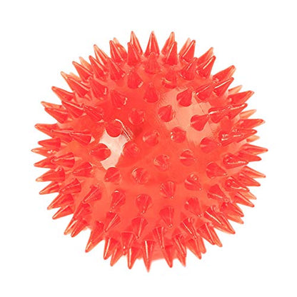 Zerodis Light Balls Flashing Elastic Ball, Glowing Pet Spiny Ball Light Up Spiky Dog Balls Interactive Pet Toys for Puppy, Cats, Dogs (a)
