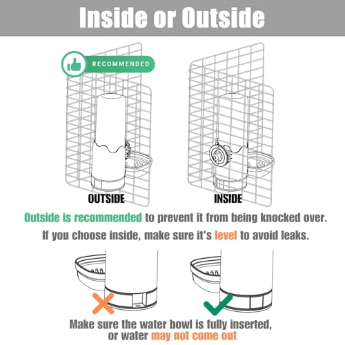Pet Water Bottle for Cage Crate 26oz Automatic Feeding Water Dispenser for Dog Cat Rabbit (Green, 26oz)