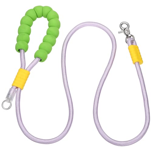 Dog Leash with Padded Hands Free, 4.9ft/1.5m Adjustable Bungee Dog Training Leash, No Pull Heavy Duty Nylon Rope(Purple), Intended for Large Medium Pet Running/Hiking/Walking - color: Purple, size: 4.9ft/1.5m