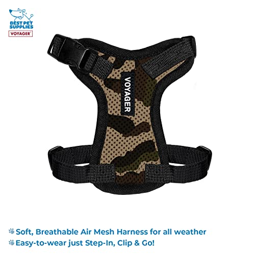 Best Pet Supplies Voyager Step-in Lock Pet Harness w Reflective Pet Leash Combo Set with Neoprene Handle 5ft - Supports Small, Medium and Large Breed Puppies/Cats - Army/Black Trim Set, XXXS - color: Harness Leash Set (Army/Black Trim), size: XXXS (Chest: