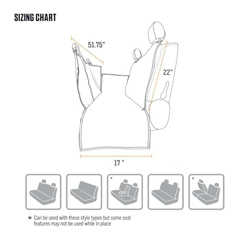 Carhartt Universal Fitted Nylon Duck Pet Hammock, Dog Back Seat Cover, Carhartt Brown - color: Carhartt Brown