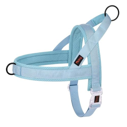 Didog No Pull Dog Harness with Breathable Mesh Padded, Quick Fit & Easy on Dog Vest Harness for Small Medium Large Dogs Training Walking(Blue,M) - color: Blue, size: M:Chest 22-27", Fit 28-50 lbs