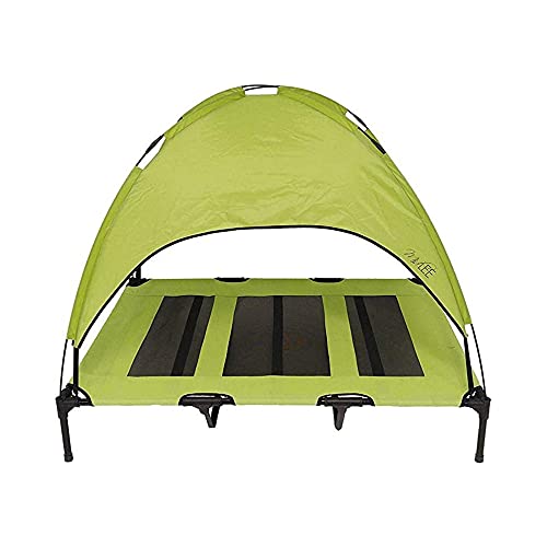 Midlee Green Dog Cot with Canopy (36" x 48") - size: 36" x 48"