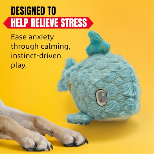 Bite Force - Durable & Strong Dog Toy Blue Whale with Squeaker, Kevlar-Reinforced Seams for Aggressive chewers- Blue. - color: Regular - Blue Whale
