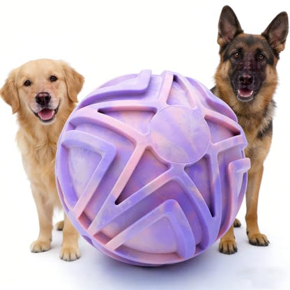 Dog Balls for Large Dogs, 7'' Large Dog Ball, Durable Outdoor Fetch Toy, Bouncy Floating Water Ball, Interactive TPR Foam Dog Toy for Large Breeds, Gentle on Teeth, Pink & Purple Ombre - color: Pink & Purple Ombre