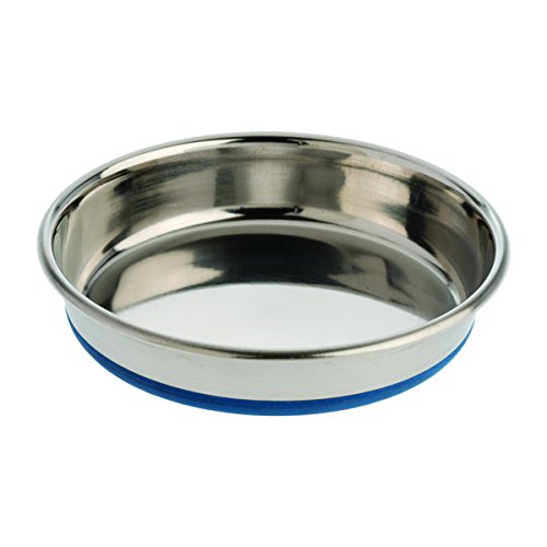 Our Pets DuraPet Stainless Steel Non-Slip (Cat Food Bowl or Water Bowl) (Holds up to 1 Cup of Wet or Dry Food) Easy to Clean | Holds wet or dry meals, easy to rinse clean, grippy base keeps it in place during mealtime, durable everyday feeding dish