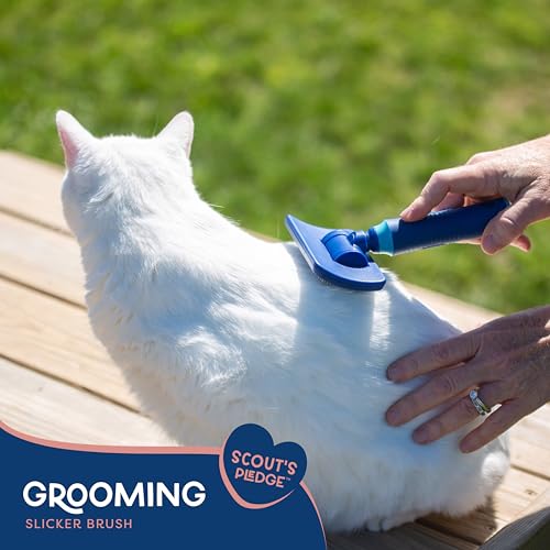 Good Scout Slicker Brush, Best Deshedding Tool for Dogs & Cats, Gentle, Safe & Effective Pet Grooming Tool for Long & Short Haired Animals - style: Slicker Brush