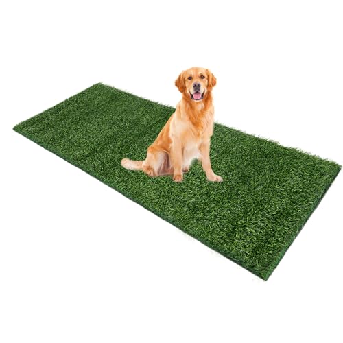 Grass Pad for Dogs, 120" x 36" Artificial Turf for Pets Potty Training, Fake Grass Mat with Drainage Holes, Easy to Clean, Large Turf Rug Outdoor Indoor Use - size: 120"L x 36"W