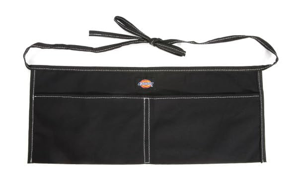 Dickies 2-Pocket Canvas Work Waist Apron, Suitable for Woodworkers, Artists, and Other Craftspeople - color: Black, style: Case of 6