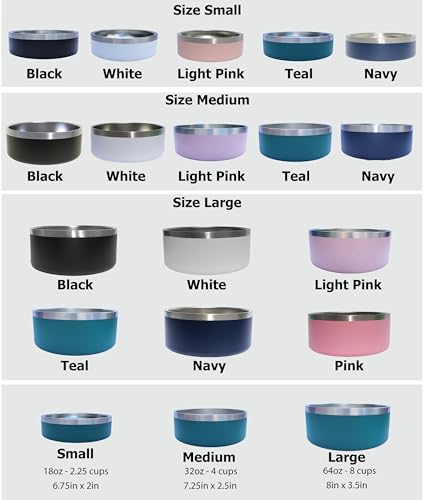Custom Dog Bowl with Paws and Name - Engraved, Nonslip, Personalized, Custom Cat Bowl, 304 Stainless Steel, Feeding, Pet Supplies (Teal, Large -64oz) - color: Teal, size: Large -64oz