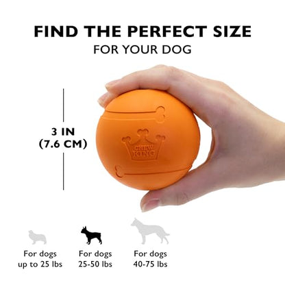 Chew King 3 Inch Bacon Flavor Rubber Balls 2 Pack - color: B) 3" 2-Pack (Bacon)