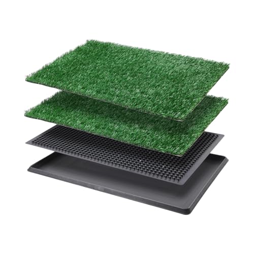 Artificial Grass Dog Potty Training Mat, 3-Layer Turf Pad with Drainage Holes, Easy to Clean Replacement Rug for Outdoor Patio, Lawn & Garden (30" x 20")