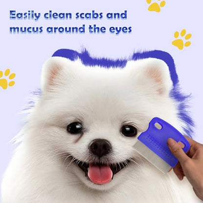 Flea Comb for Cats Dogs, 6 Pack Pet Lice Comb Set Pet Grooming Pets for Small, Medium & Large Pets (Blue) - color: Blue