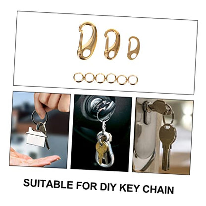 Kisangel 3pcs Stainless Steel Dog Tag Clips with Rings Durable Pet Id Tag Holders for Collars and Harnesses and Easy to Change Safe for Pets