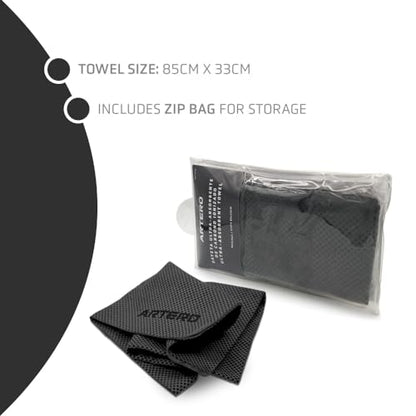 Artero Samba. Ionized Carbon Ultra-Absorbent Towel. Capable of reducing Drying time by 50%.
