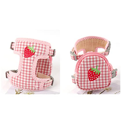 Yuehuam Pet Backpack Harness with Leash for Cat Small Dog Self Mini Carrier Back Pack Pocket Saddle Bags Puppy Bag with Training Lead Leash for Doggie Outdoor Travel Hiking Walking - color: Pink