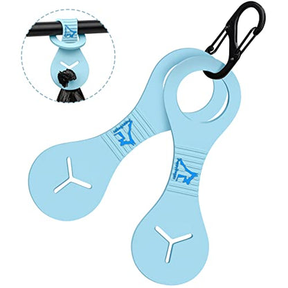 Dog Poop Bag Holder for Leash Waste Bag Carrier Dog Poop Bag Dispenser for Walking Running Bicycle Accessory 2 pieces (Blue) - color: Blue