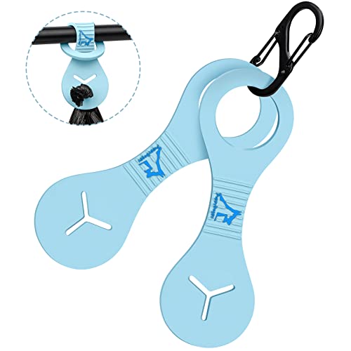 Dog Poop Bag Holder for Leash Waste Bag Carrier Dog Poop Bag Dispenser for Walking Running Bicycle Accessory 2 pieces (Blue) - color: Blue