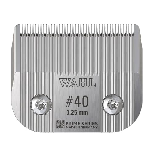 Wahl Pro Animal Prime Series Blades - Professional Fine Tooth Pet Clipper for Horse, Cat & Dog Grooming - Made from High-Carbon Steel - #40, 0.25mm - size: #40