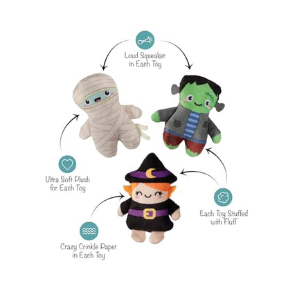 Fringe Studio Pet Toy, Ghouls Wanna Have Fun Plush Dog Toy 3 PCS Set,Pet Shop Collection (662192) - color: Ghouls Wanna Have Fun