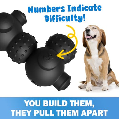HOUNDGAMES Puppy Puzzle Toys for Puppies, Interactive Treat Dispensing Dog Puzzle, Level 4 Enrichment Toys for Smart Puppies, Small and Medium Dogs, 2 Pack
