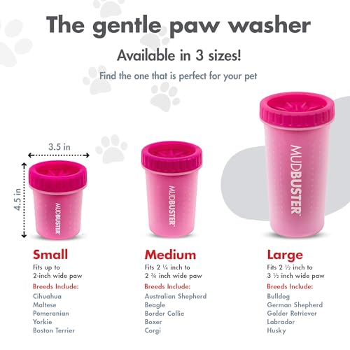 Dexas Dog Paw Cleaner, Small, Pink, Dog Accessories and Pet Supplies - color: Pink, size: Small without Lid