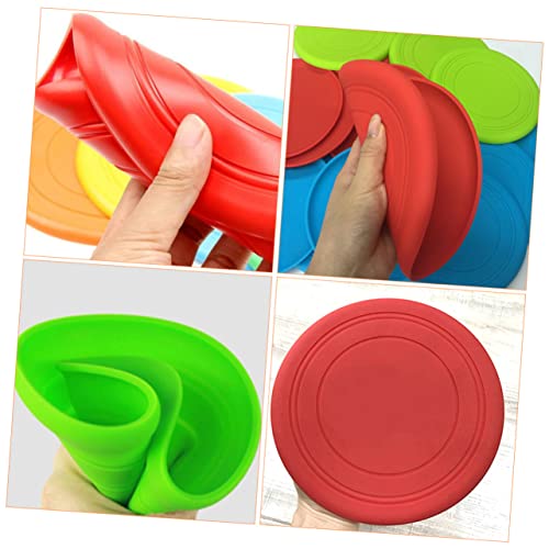 5pcs Flying Disc Dog Toy Interactive Outdoor Chew Toys for Puppies Pet Discs for Fun Training Durable Soft Material for Chewing Fetching