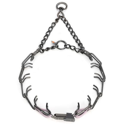 Herm Sprenger Black Stainless Steel Dog Collar with Quick Release ClicLock Buckle and Biothane Insert Training Collar Made in Germany (Pastel Purple, 23in x 3.2mm(Neck Size up to19-20in)) - color: Pastel Purple, size: 23in x 3.2mm(neck size up to19-20in)