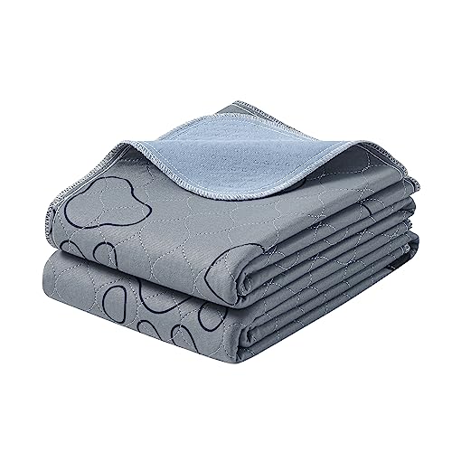 Feandrea Washable Dog Pee Pads, 2 Pack, Reusable, 48 x 36 Inches, XL, Waterproof Pet Training, Leakproof, Non-Slip, Super Absorbent, Gray UPTD036G01 - size: XL (48"L x 36"W)