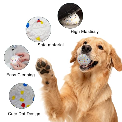 MEKAPLE Dog Toy Balls, 2.2 Inch Mini Durable Rubber Chewing Ball, Lightweight Interactive Fetch Ball for Small & Medium Dogs, Teeth Cleaning & Stress Relief Pet Toy 6 Pack - color: Multi Color Ball
