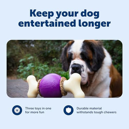 PetSafe Busy Buddy Bouncy Bone, Treat Holding Dog Toy, Medium, Best for Dogs 10-50 Lb. - size: Medium, style: Bouncy Bone