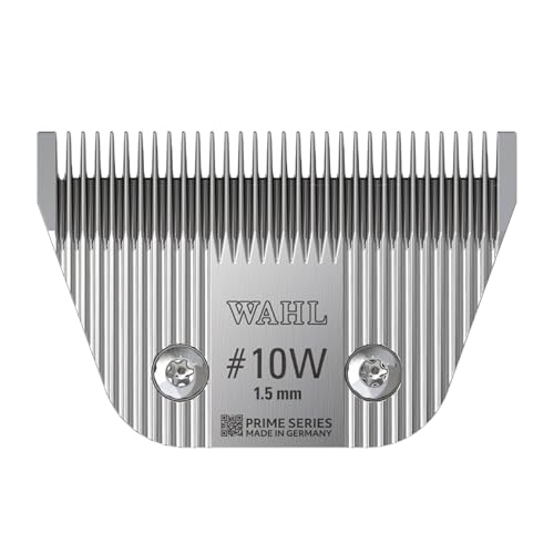 Wahl Pro Animal Wide Prime Series Blades - Professional Fine Tooth Pet Clipper for Horse, Cat & Dog Grooming - Made from High-Carbon Steel - #10W, 1.5mm - size: #10W