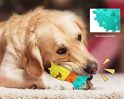 Carllg Dog Toys for Aggressive Chewers, Treat Dispensing Dog Toys, Durable Puzzle Balls Puppy Chew Toys for Teething, Dog Enrichment Toys for Medium and Large Breed - color: Blue