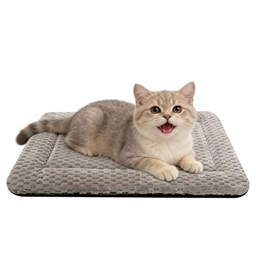 Dog Bed Mat – Soft & Comfortable Dog Kennel Pad for Crate – Durable Crate Bed & Mat for Dogs & Cats (Light Gray, XS(18"*14"*1.5")) - color: Light Gray, size: XS(18"*14"*1.5")